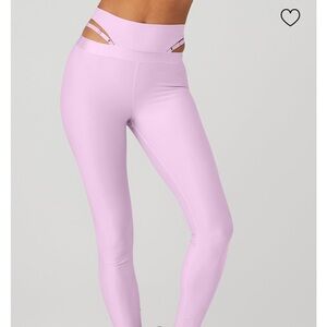 Pink Alo Yoga Airlift Legging. Size Medium. High waisted with cutouts.